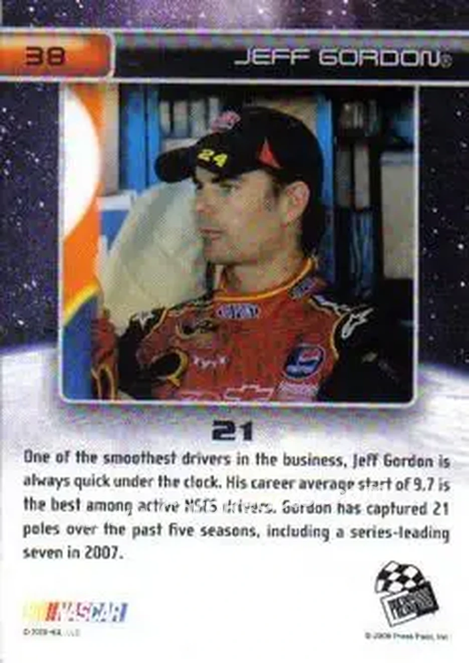 2009 Press Pass Eclipse #38 - Jeff Gordon - Hendrick Motorsports - Back