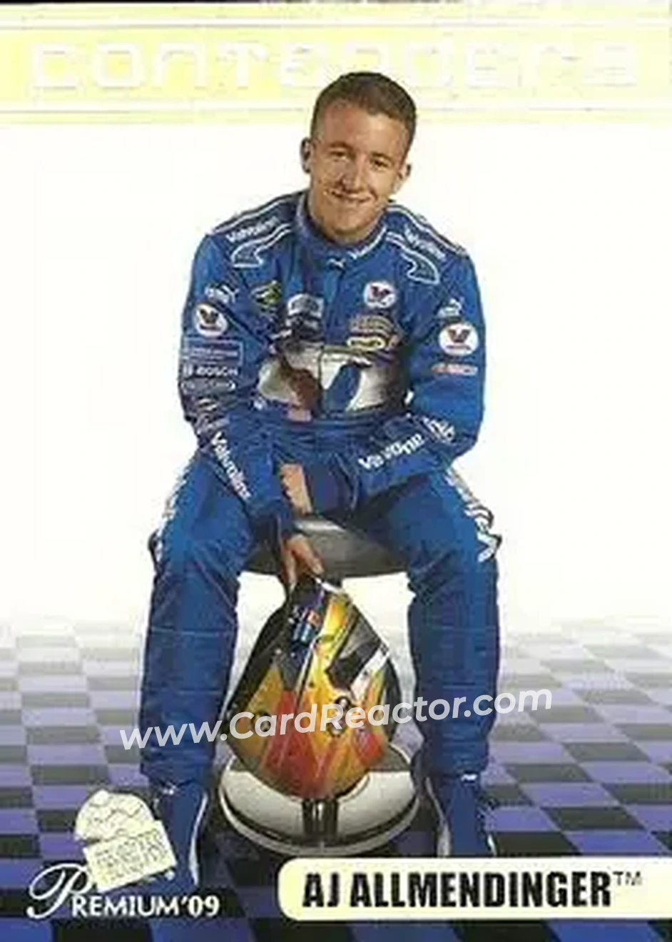 2009 Press Pass Premium #27 - AJ Allmendinger - Richard Petty Motorsports - Front
