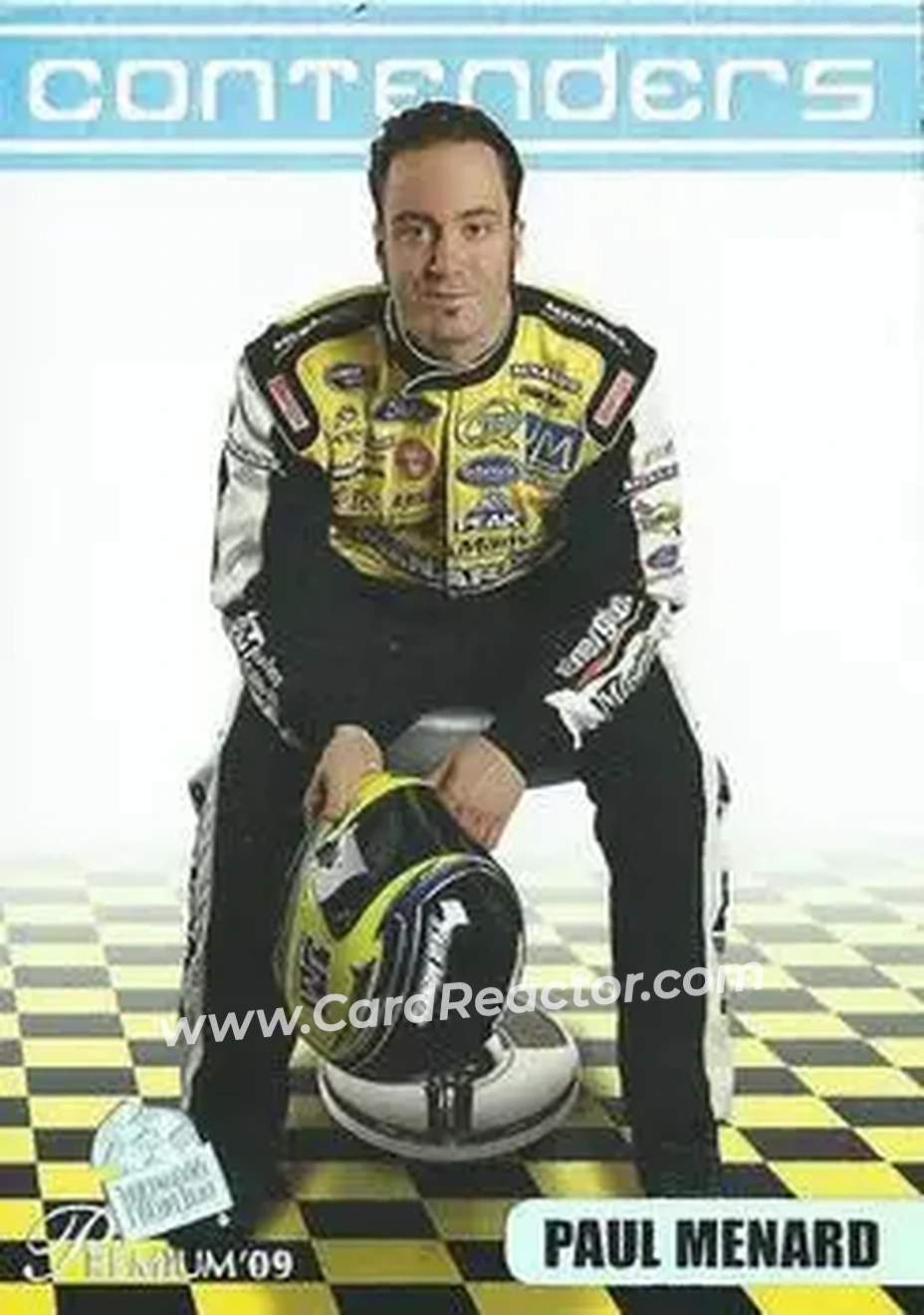 2009 Press Pass Premium #34 - Paul Menard - Yates Racing - Front