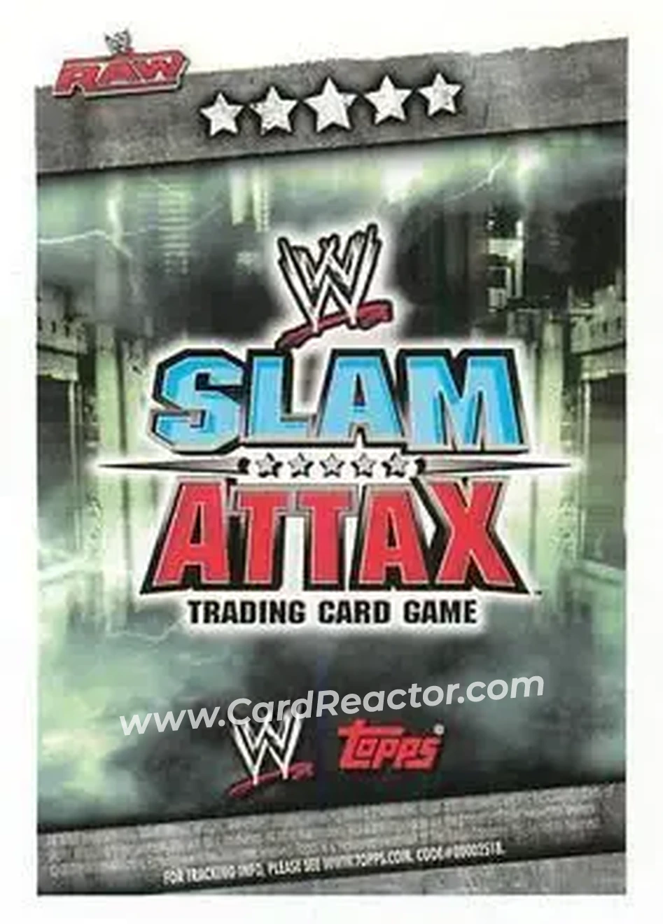 2009 Topps Slam Attax WWE #NNO - John Cena - Back