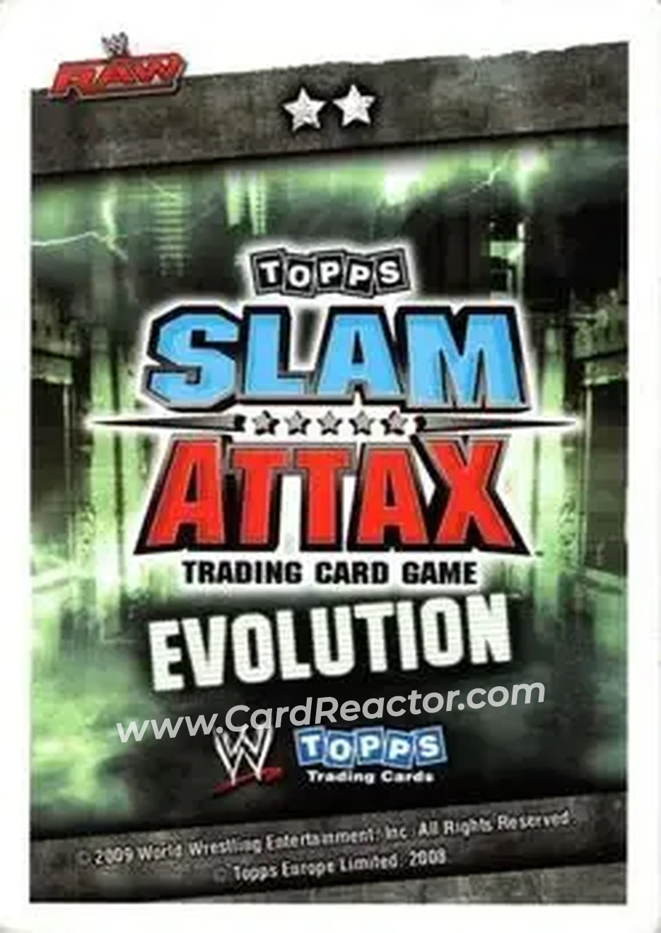 2009 Topps Slam Attax WWE Evolution #NNO - Alicia Fox - Back