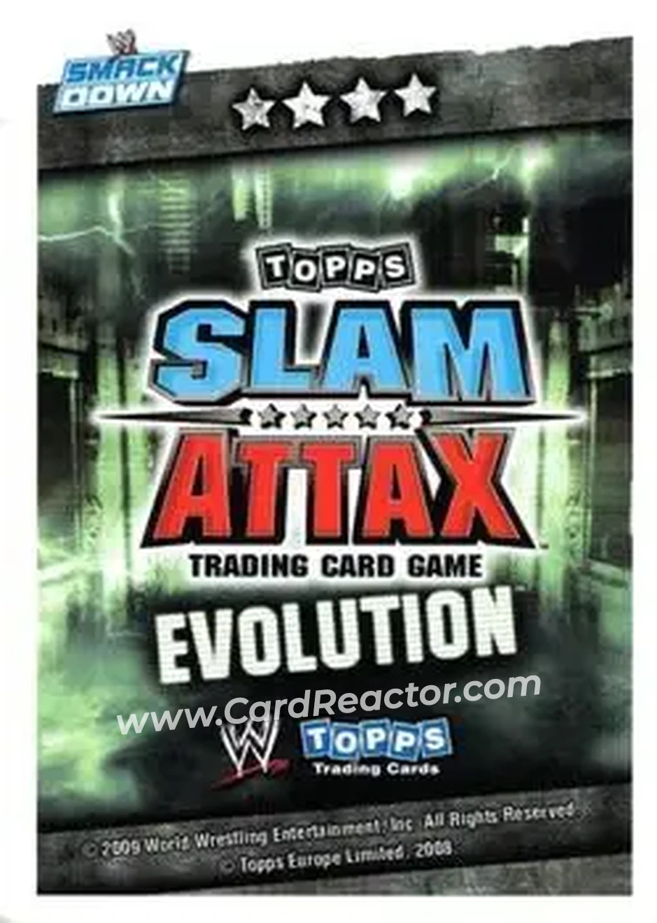 2009 Topps Slam Attax WWE Evolution #NNO - Kane - Back