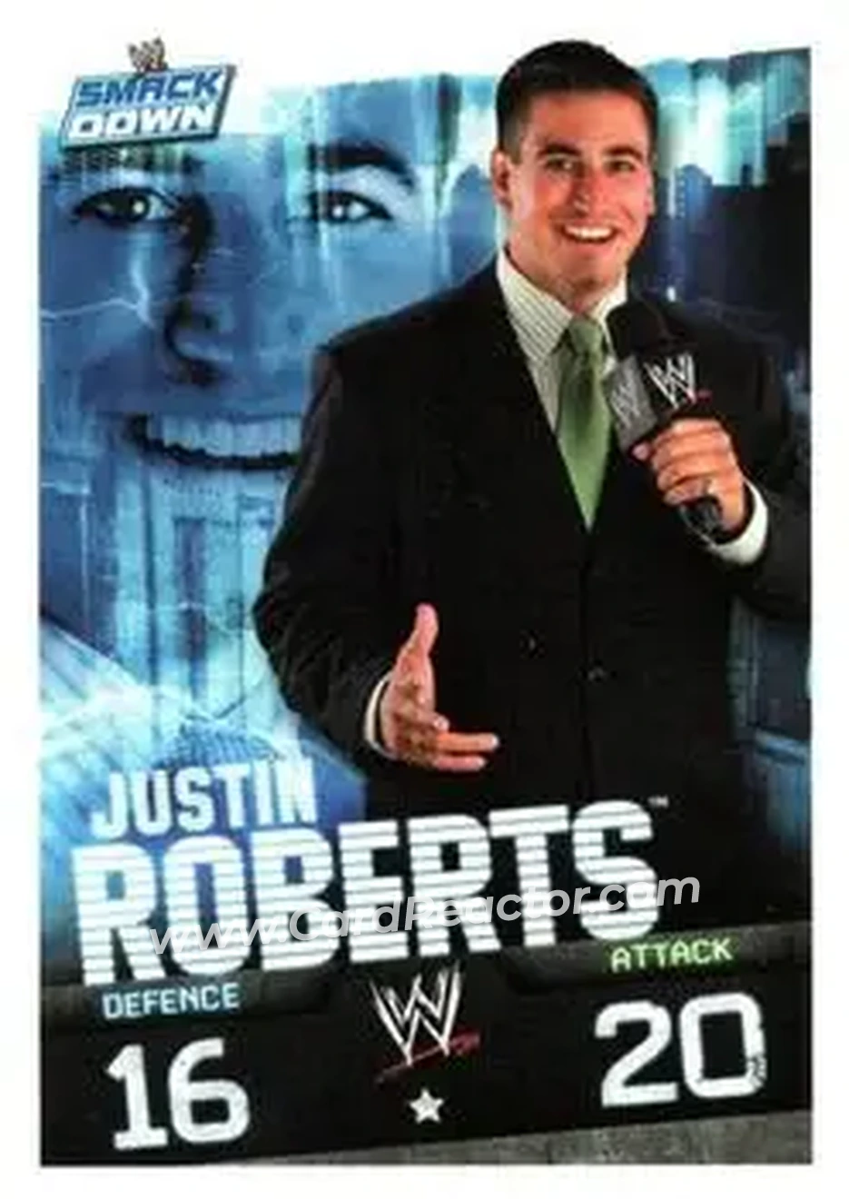 2009 Topps Slam Attax WWE Evolution #NNO - Justin Roberts - Front 2009 Topps Slam Attax WWE Evolution #NNO - Justin Roberts - Front