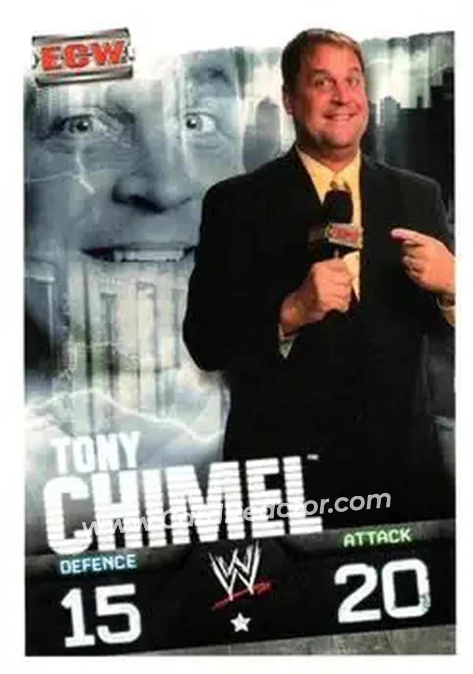 2009 Topps Slam Attax WWE Evolution #NNO - Tony Chimel - Front