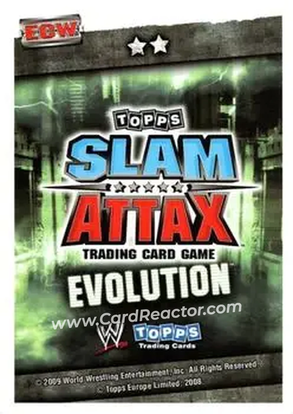 2009 Topps Slam Attax WWE Evolution #NNO - Tyler Reks - Back