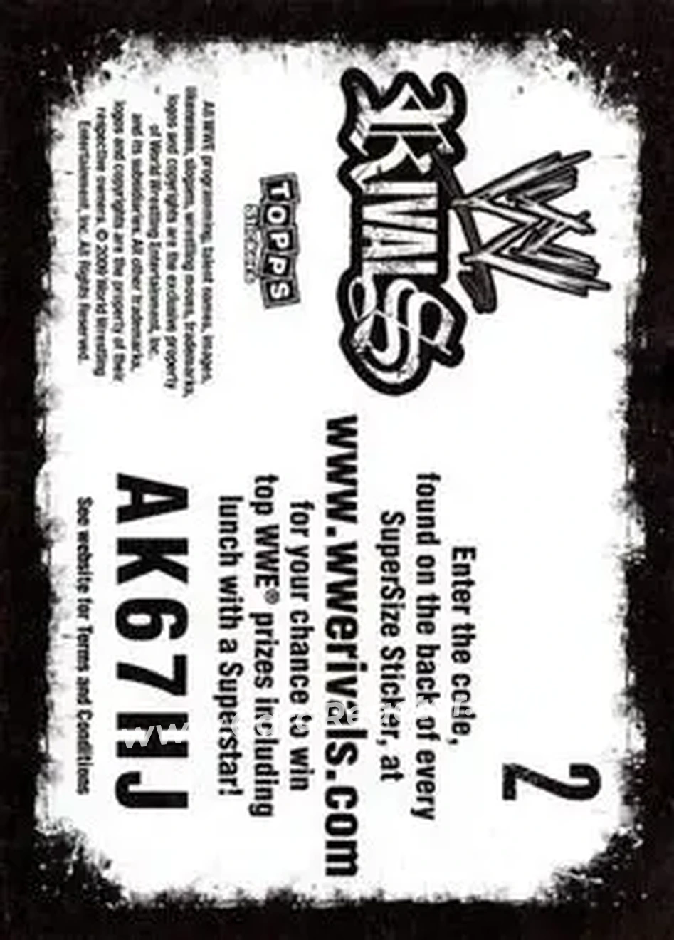 2009 Topps WWE Rivals #2 - WWE 1 - Back