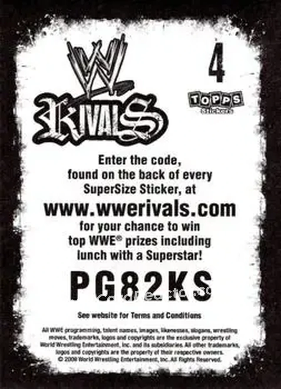 2009 Topps WWE Rivals #4 - John Cena - Back