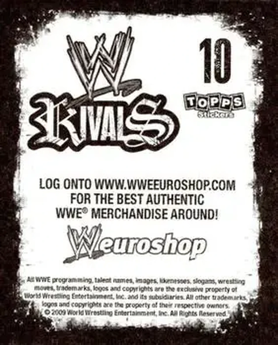 2009 Topps WWE Rivals #10 - John Cena - Back