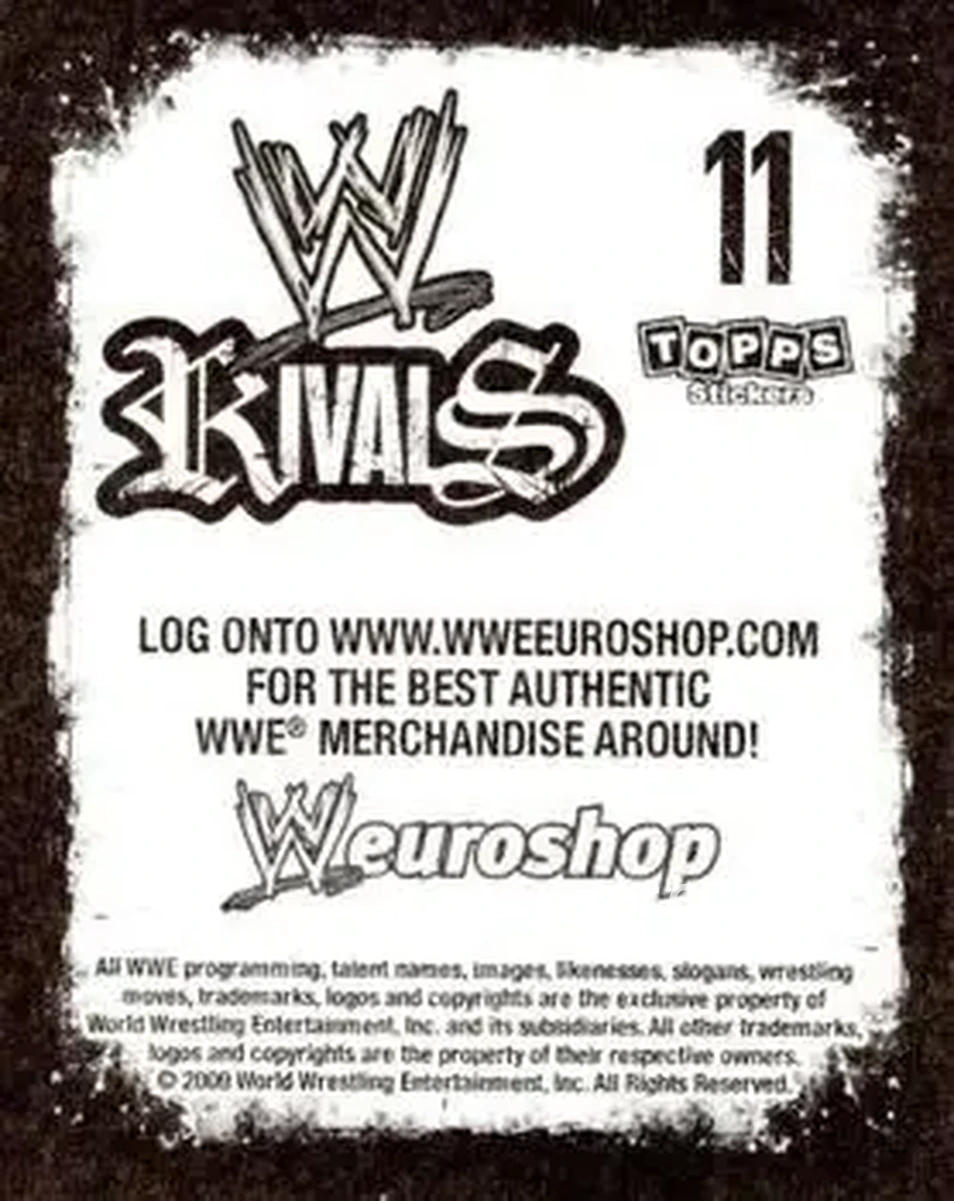 2009 Topps WWE Rivals #11 - John Cena - Back 2009 Topps WWE Rivals #11 - John Cena - Back