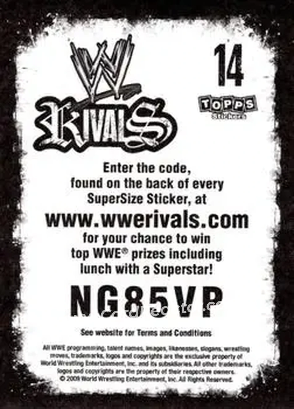 2009 Topps WWE Rivals #14 - Adam Copeland - Back