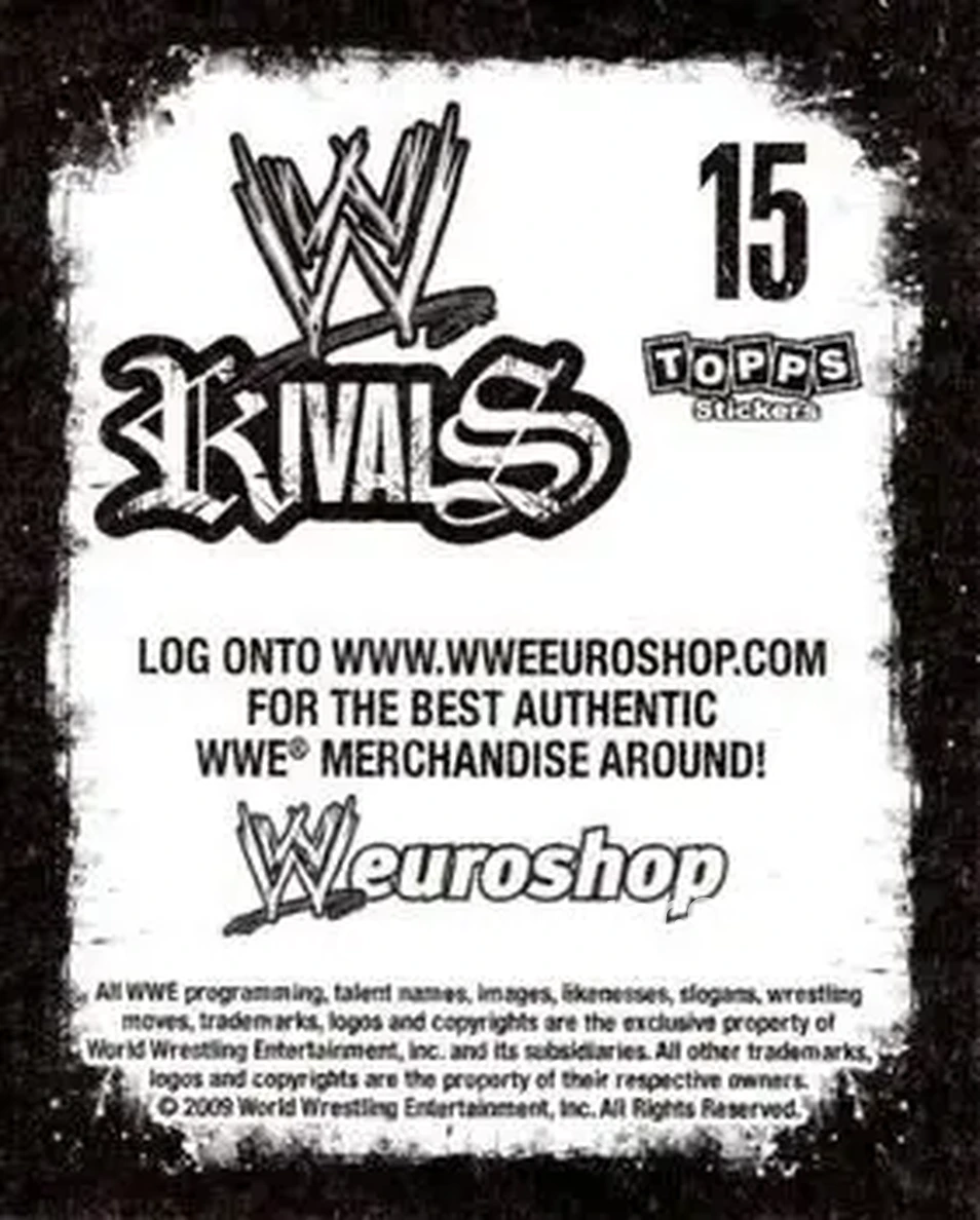 2009 Topps WWE Rivals #15 - Adam Copeland - Back