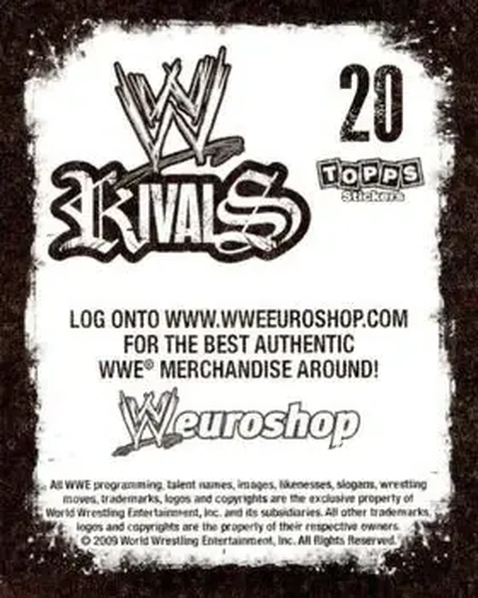 2009 Topps WWE Rivals #20 - Adam Copeland - Back