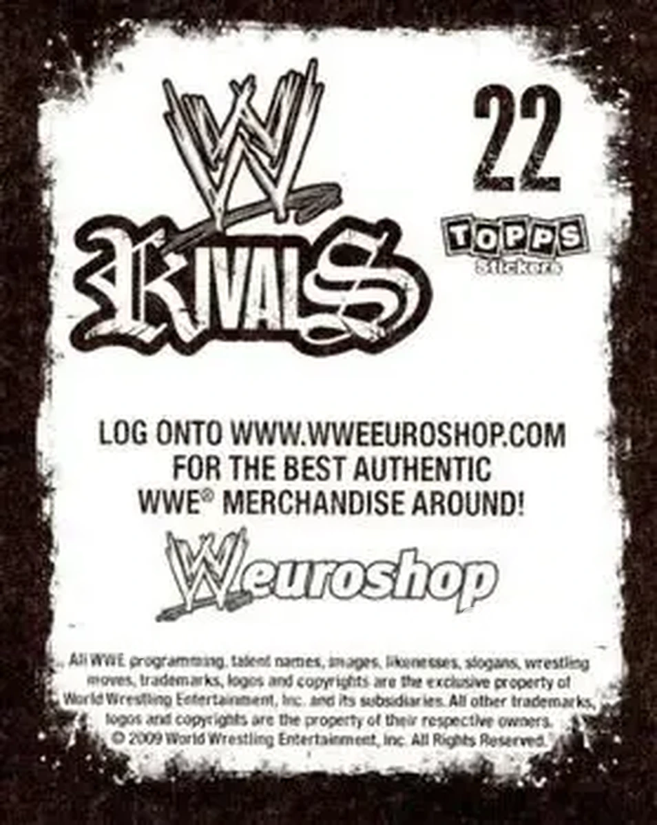 2009 Topps WWE Rivals #22 - Adam Copeland - Back