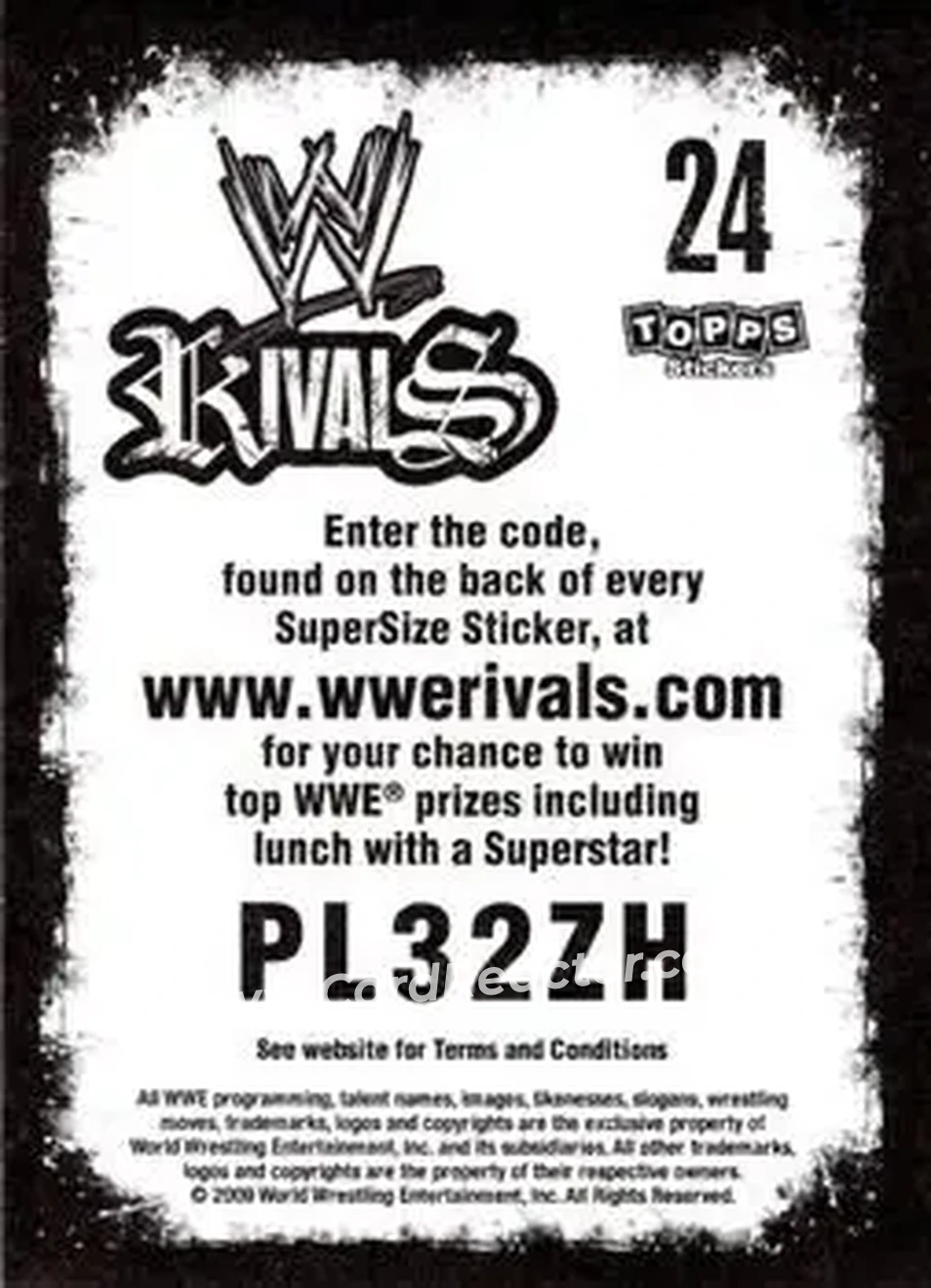 2009 Topps WWE Rivals #24 - Kane - Back 2009 Topps WWE Rivals #24 - Kane - Back