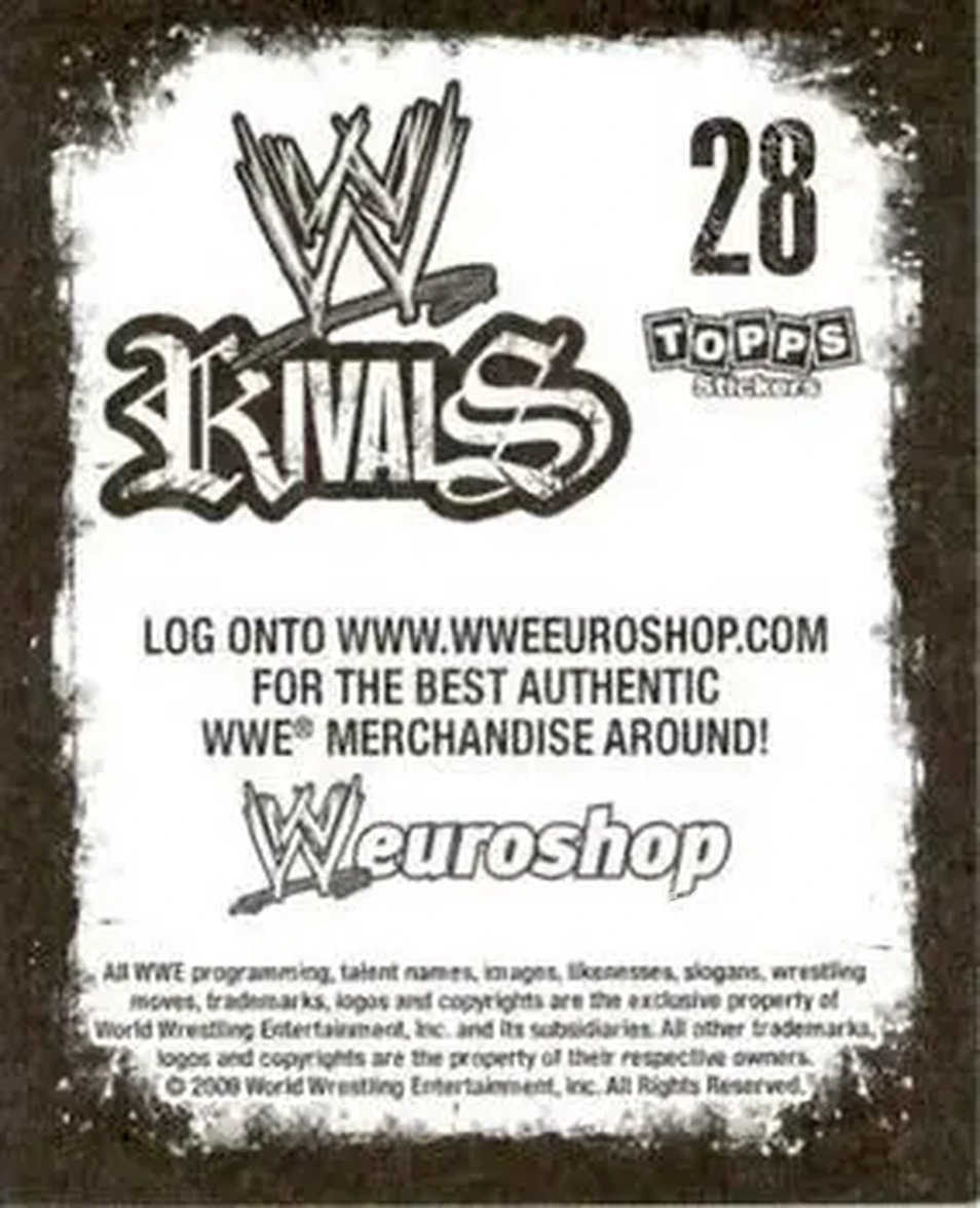 2009 Topps WWE Rivals #28 - Kane - Back 2009 Topps WWE Rivals #28 - Kane - Back