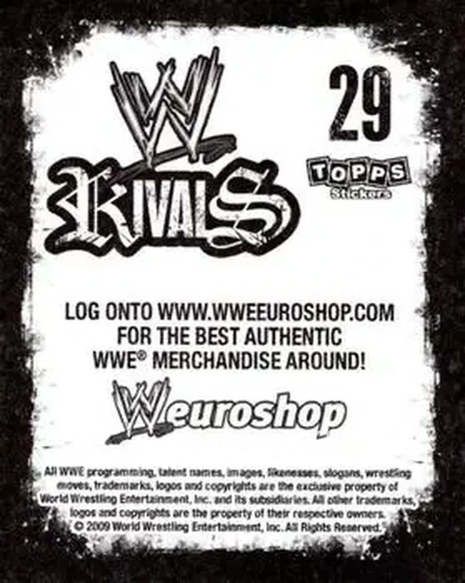 2009 Topps WWE Rivals #29 - The Miz - Back