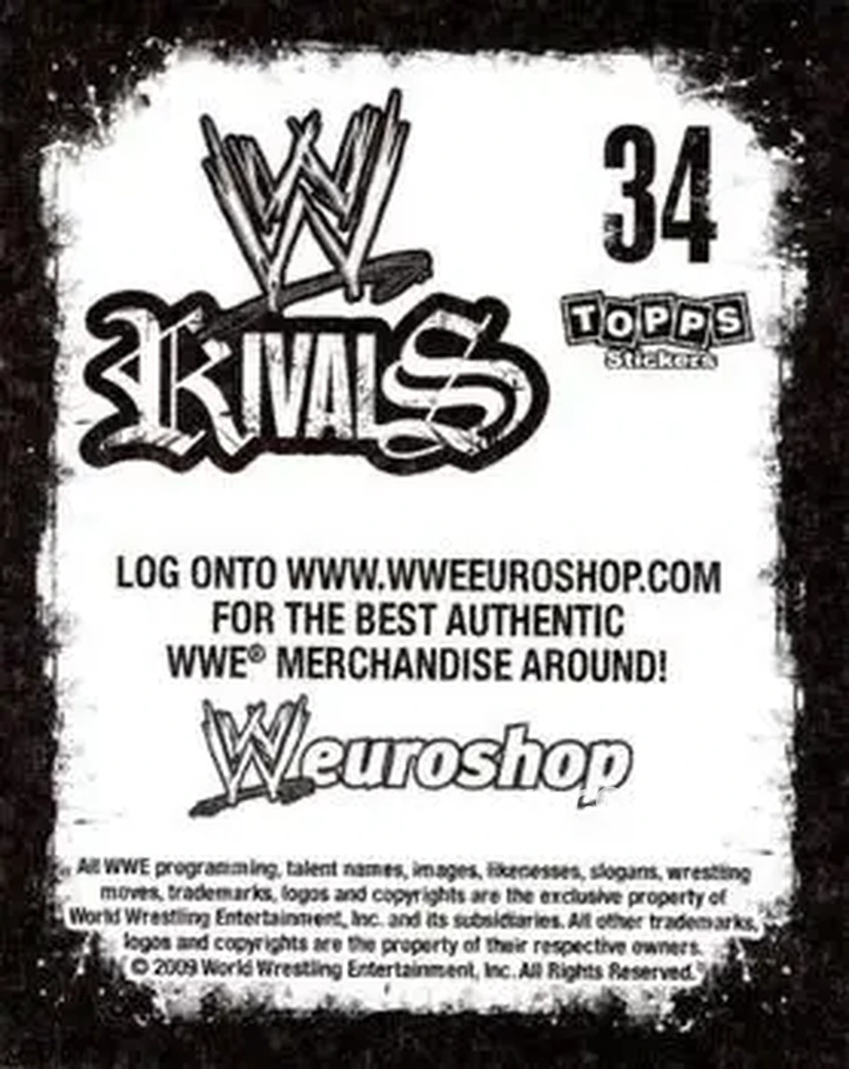 2009 Topps WWE Rivals #34 - Mr. Anderson - Back