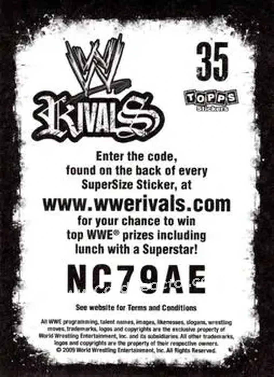 2009 Topps WWE Rivals #35 - Mr. Anderson - Back