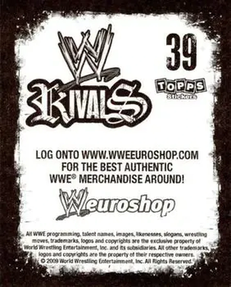 2009 Topps WWE Rivals #39 - The Real Man's Man - Back