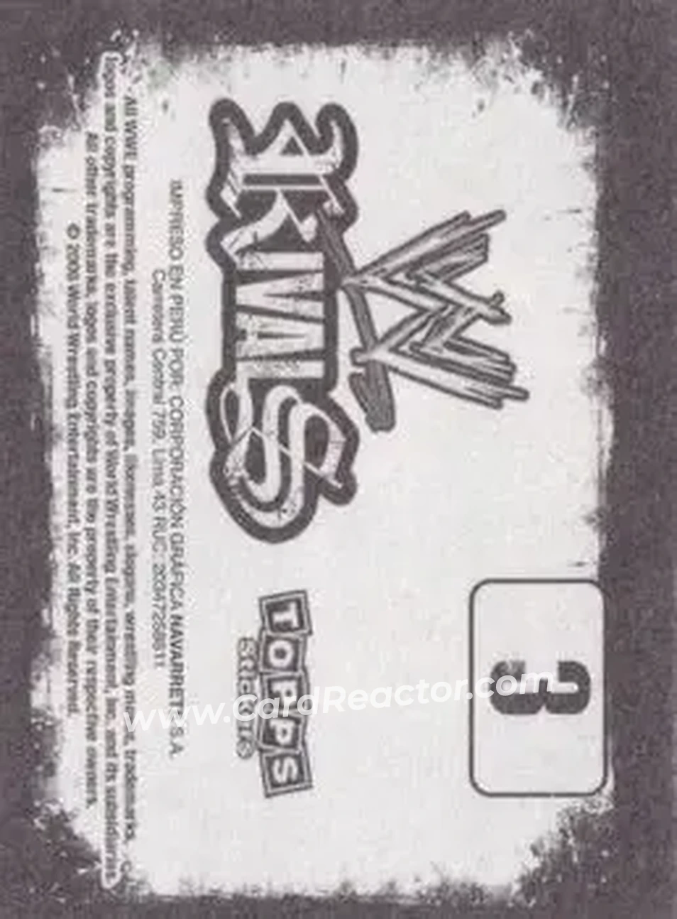2009 Topps WWE Rivals Spanish #3 - WWE 2 - Back