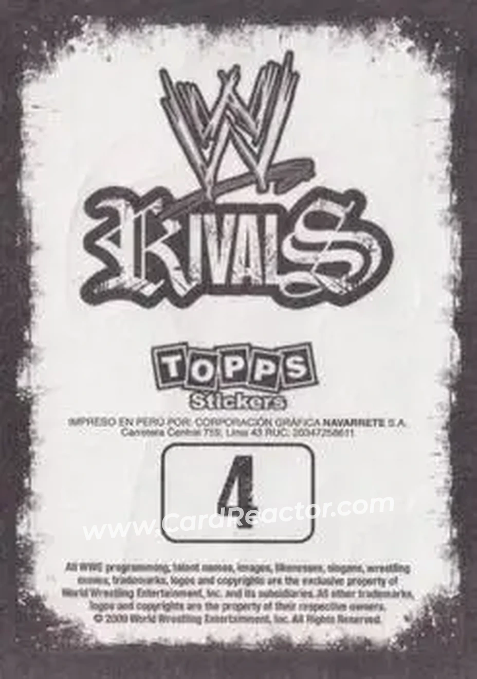 2009 Topps WWE Rivals Spanish #4 - John Cena - Back