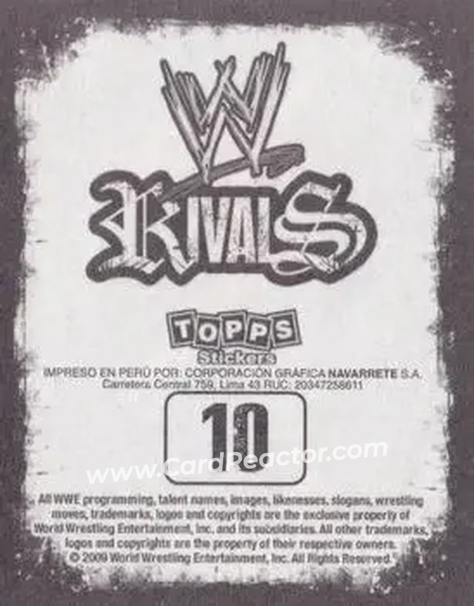 2009 Topps WWE Rivals Spanish #10 - John Cena - Back