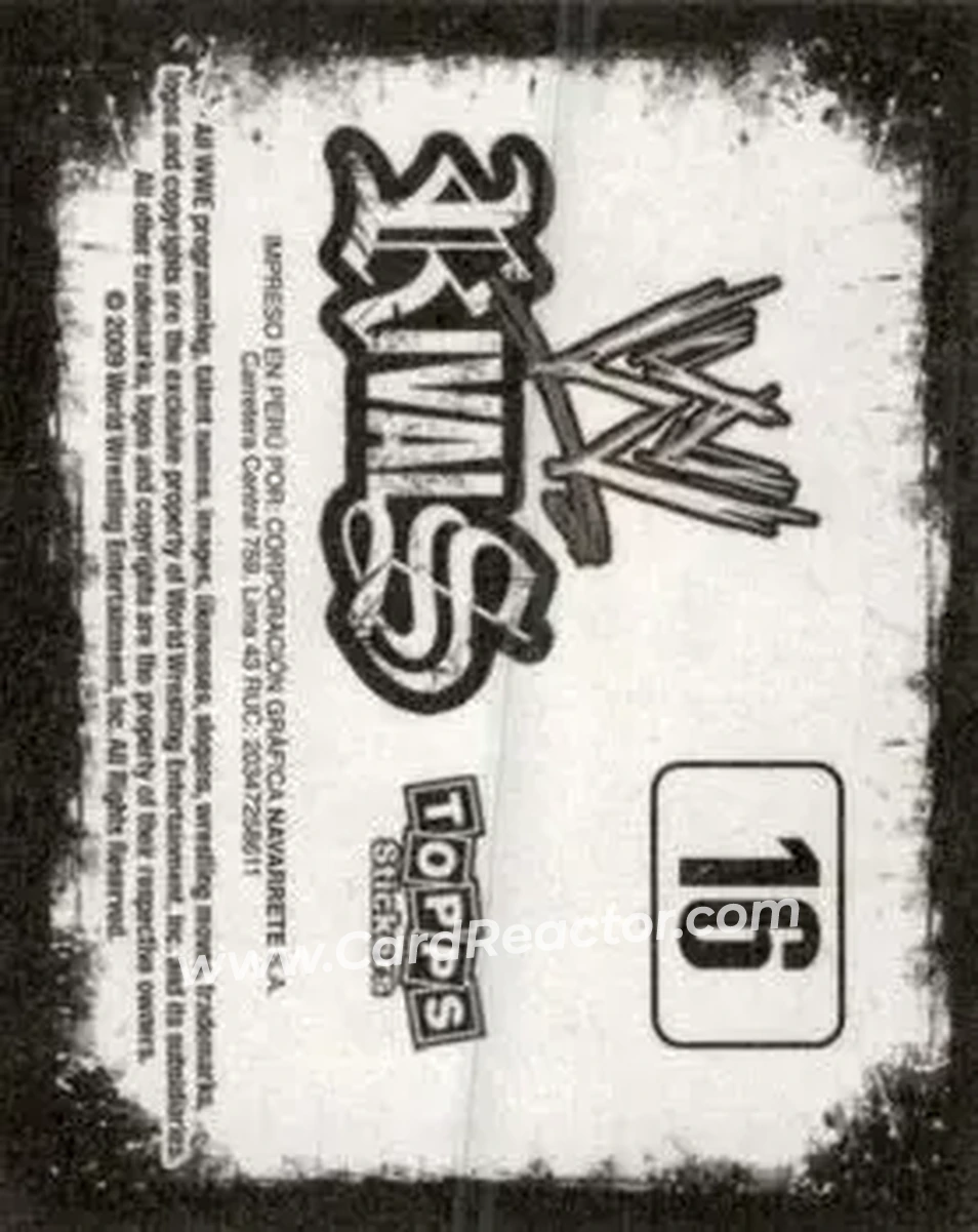 2009 Topps WWE Rivals Spanish #16 - Adam Copeland - Back 2009 Topps WWE Rivals Spanish #16 - Adam Copeland - Back