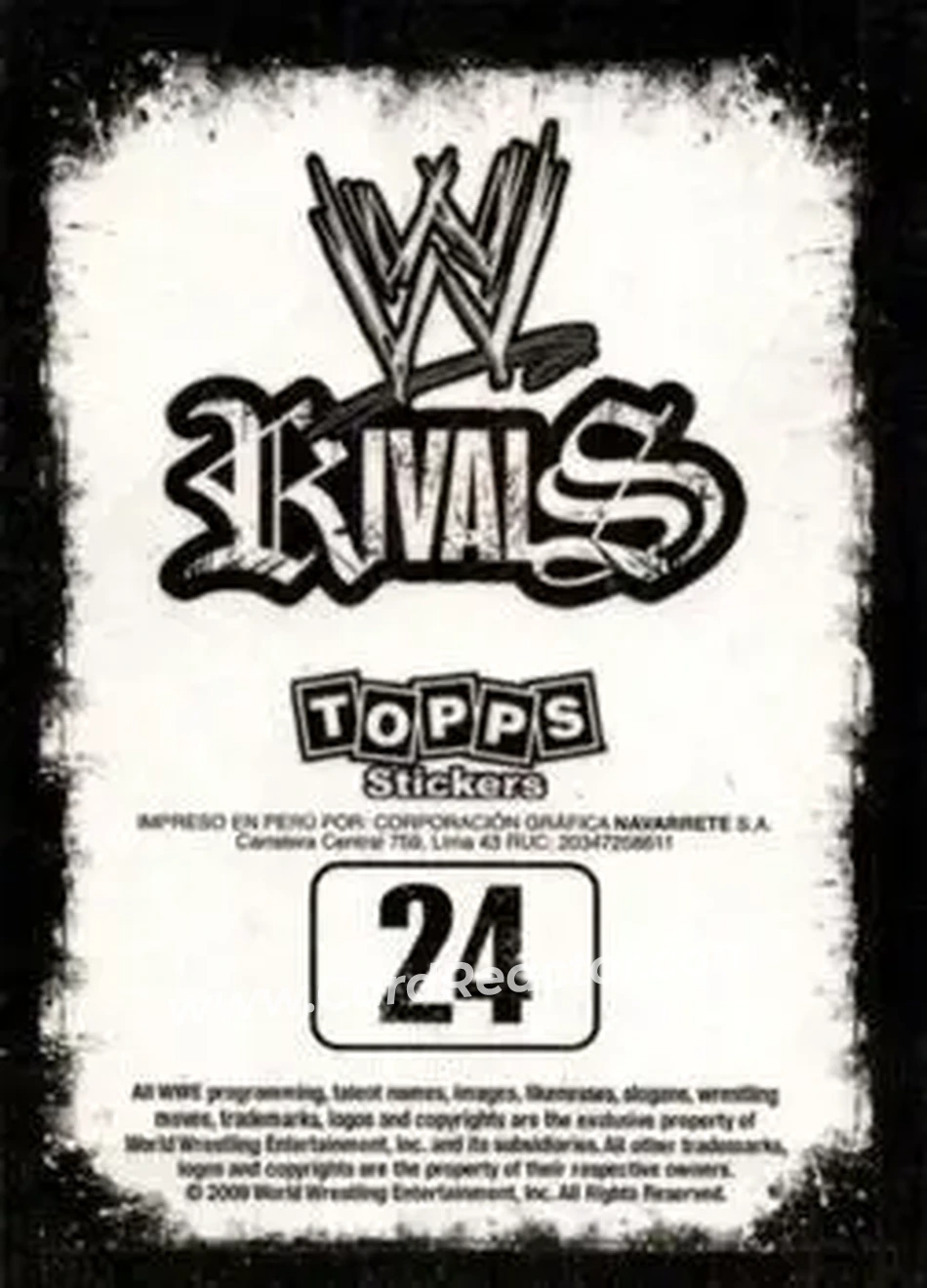 2009 Topps WWE Rivals Spanish #24 - Kane - Back