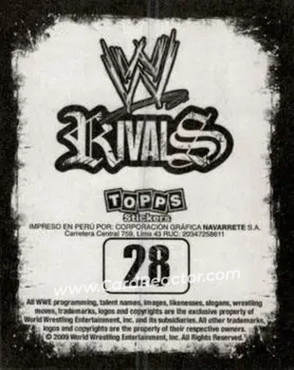 2009 Topps WWE Rivals Spanish #28 - Kane - Back