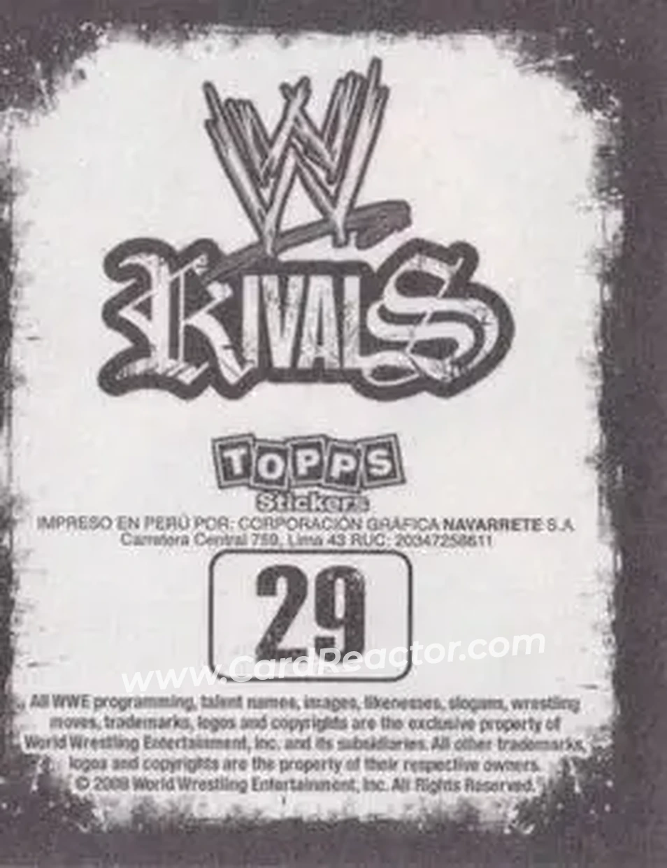 2009 Topps WWE Rivals Spanish #29 - The Miz - Back