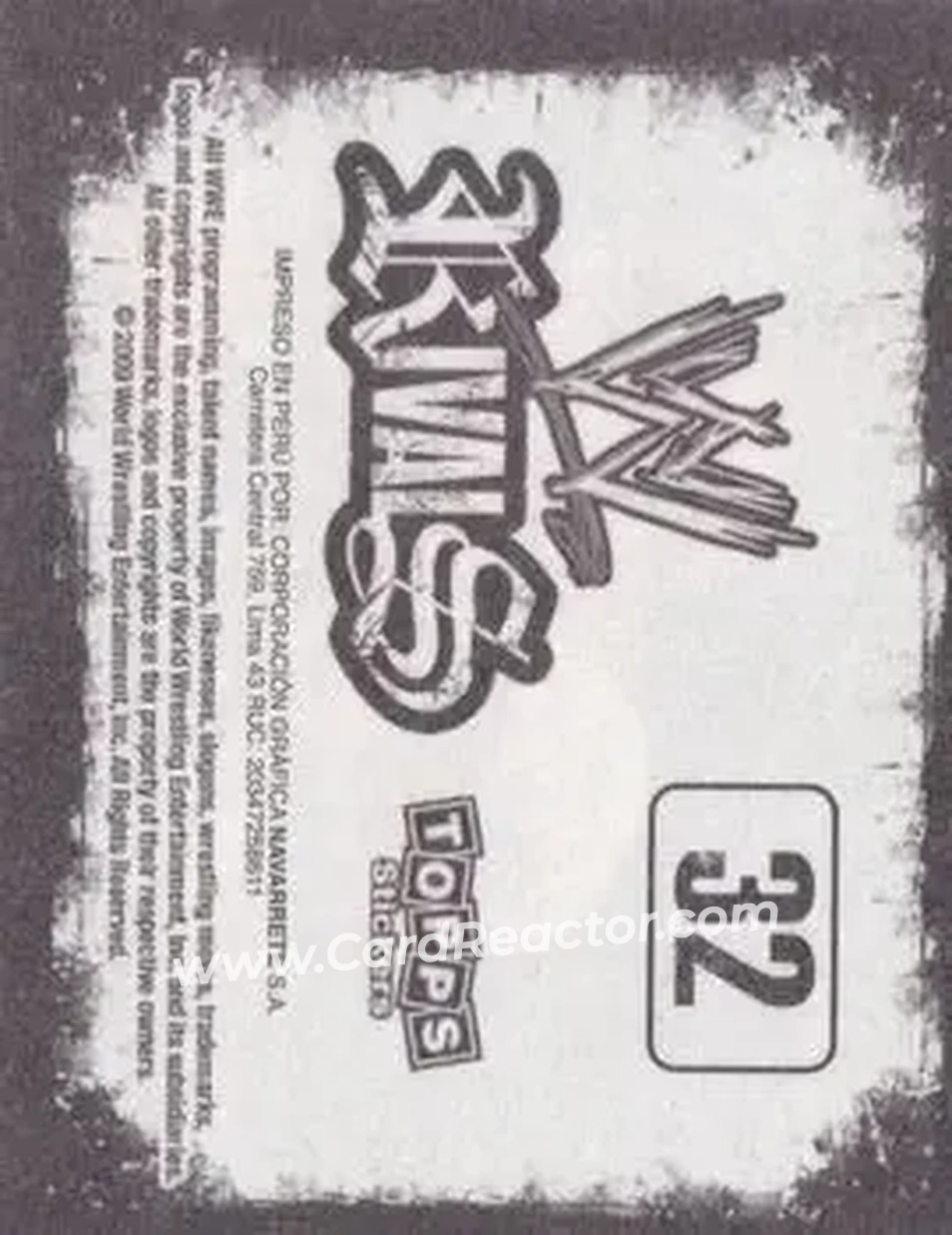 2009 Topps WWE Rivals Spanish #32 - The Miz - Back