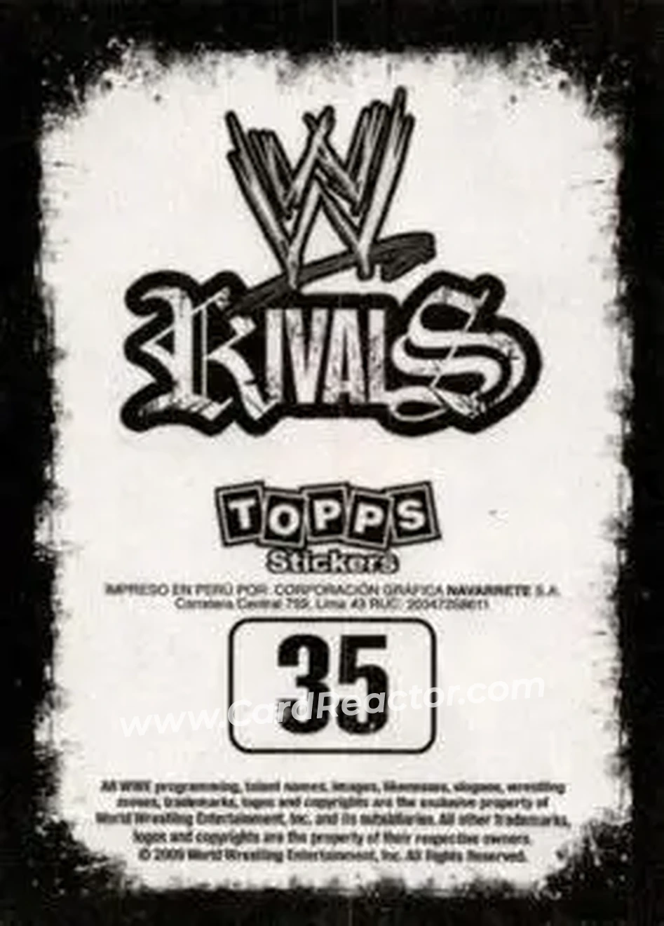 2009 Topps WWE Rivals Spanish #35 - Mr. Anderson - Back
