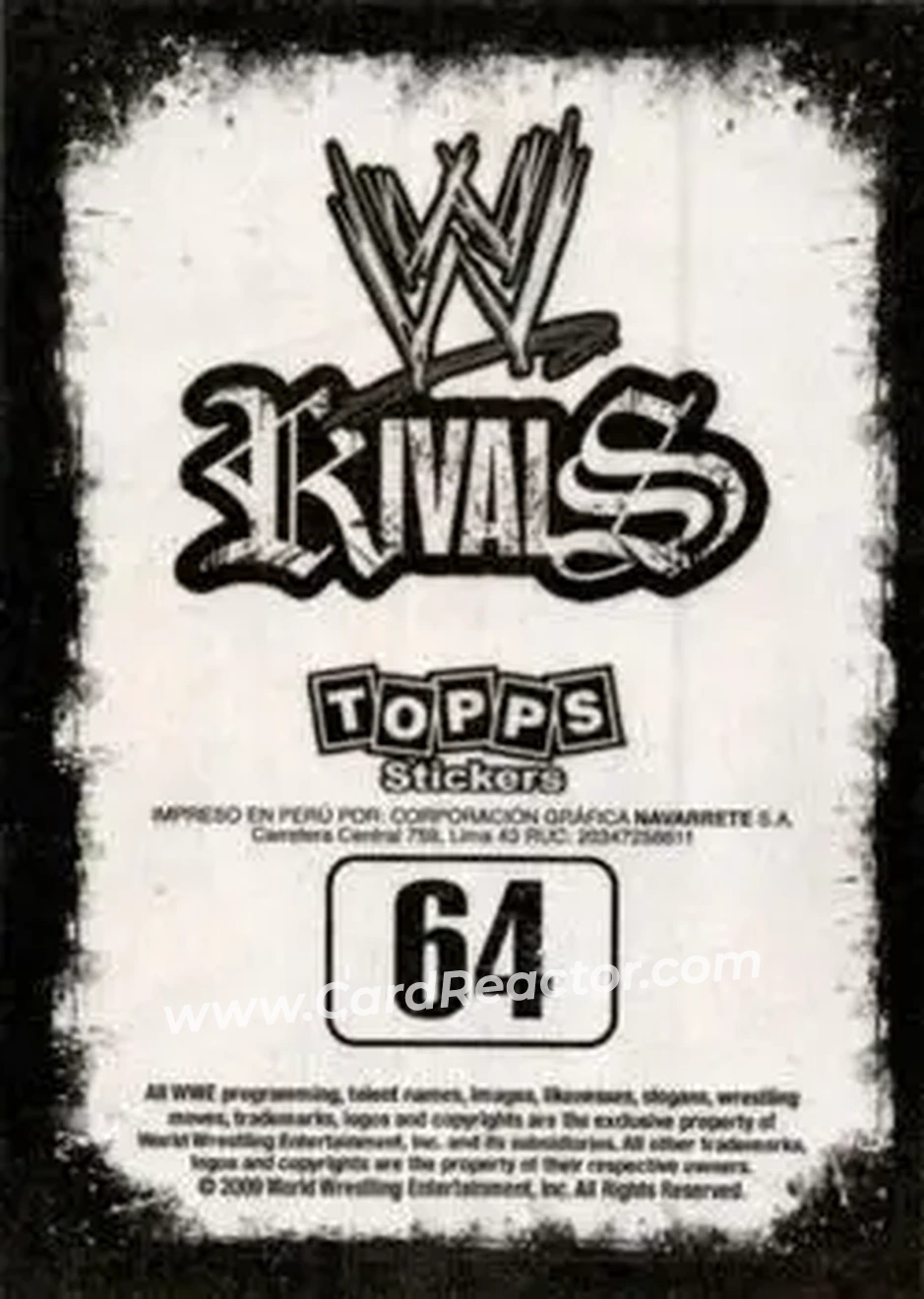 2009 Topps WWE Rivals Spanish #64 - The Great Khali - Back