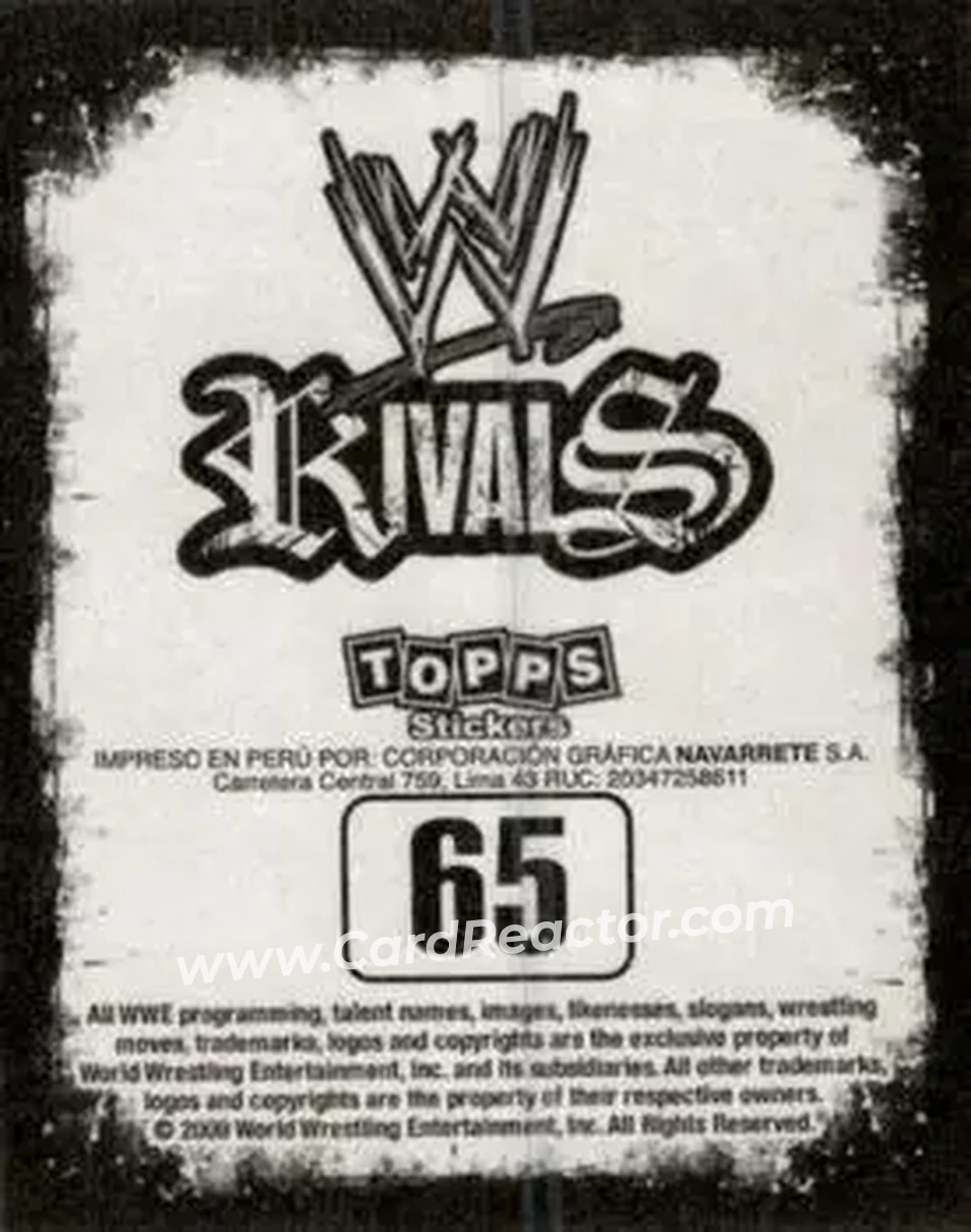 2009 Topps WWE Rivals Spanish #65 - The Great Khali - Back