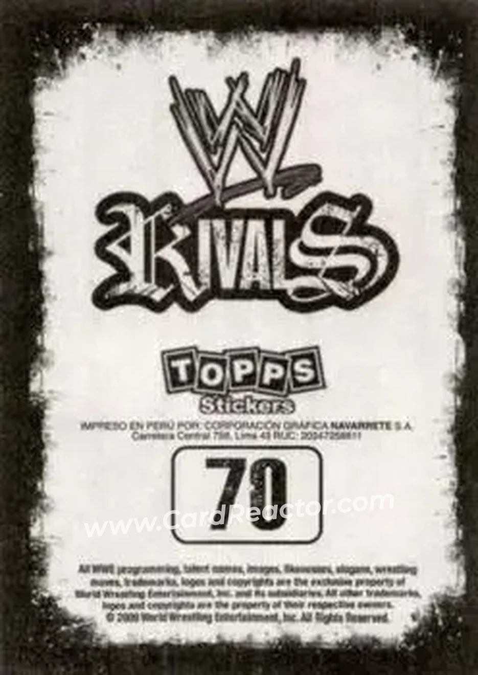 2009 Topps WWE Rivals Spanish #70 - Finlay & Hornswoggle - Back
