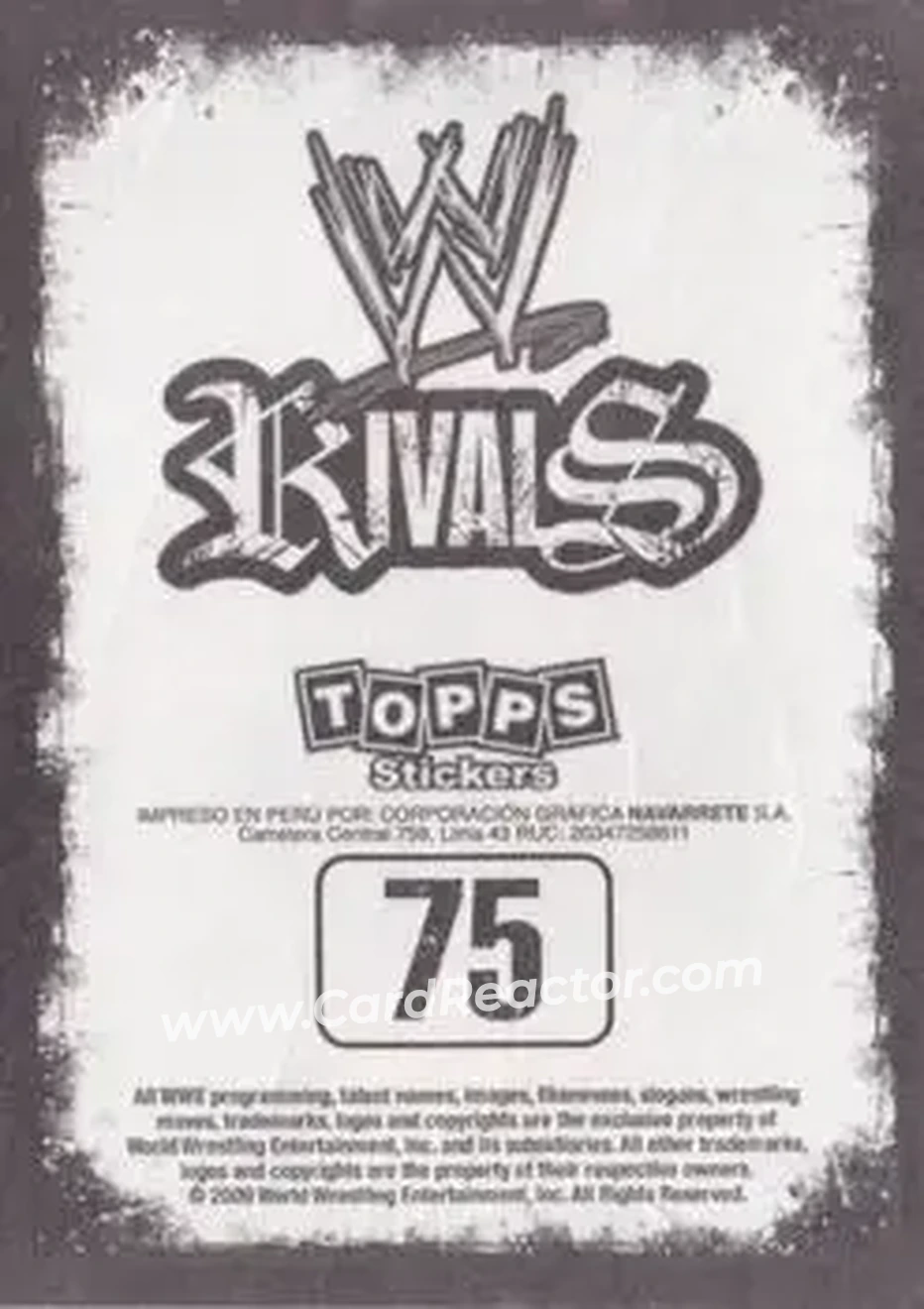 2009 Topps WWE Rivals Spanish #75 - Kofi Kingston - Back