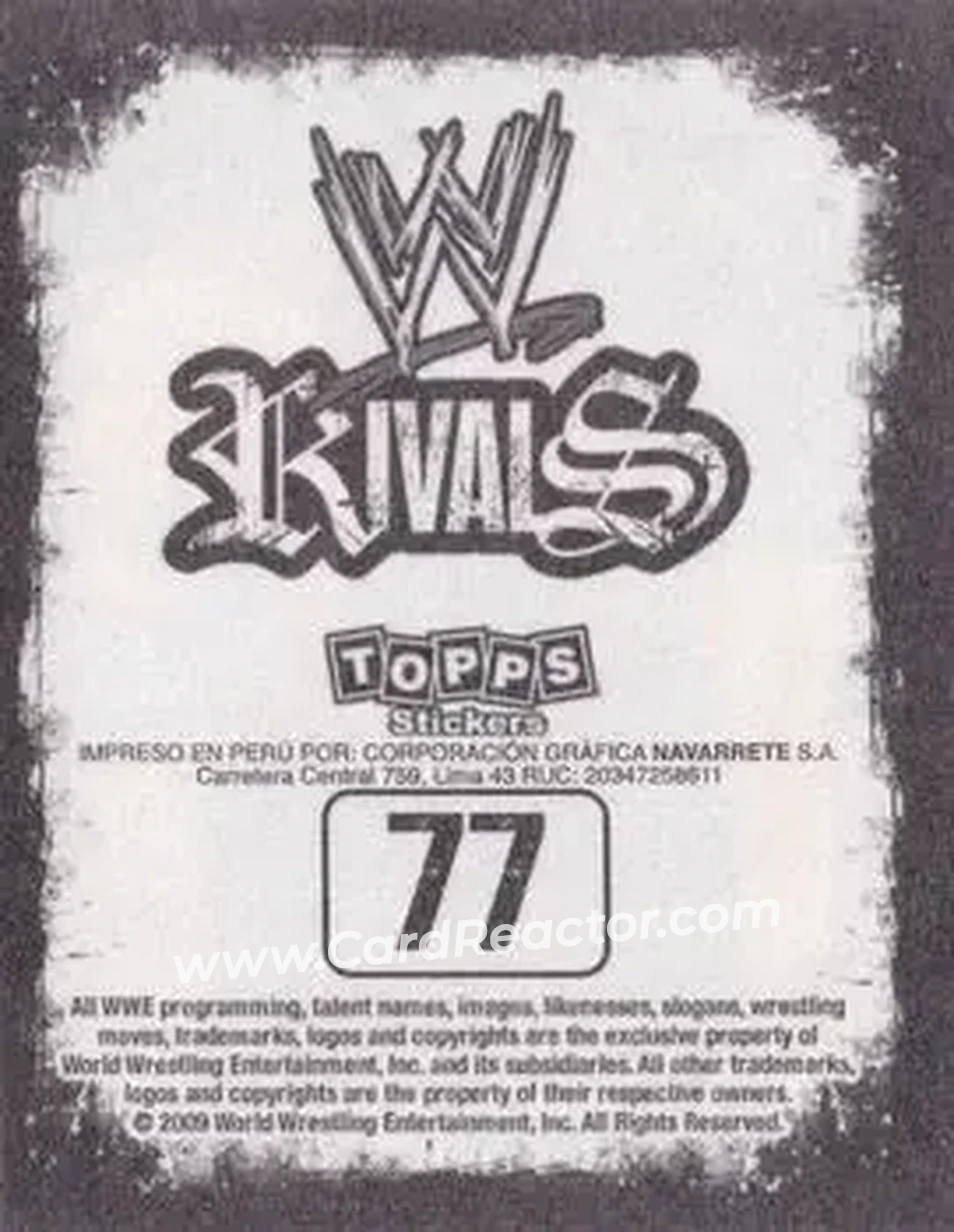 2009 Topps WWE Rivals Spanish #77 - Kofi Kingston - Back