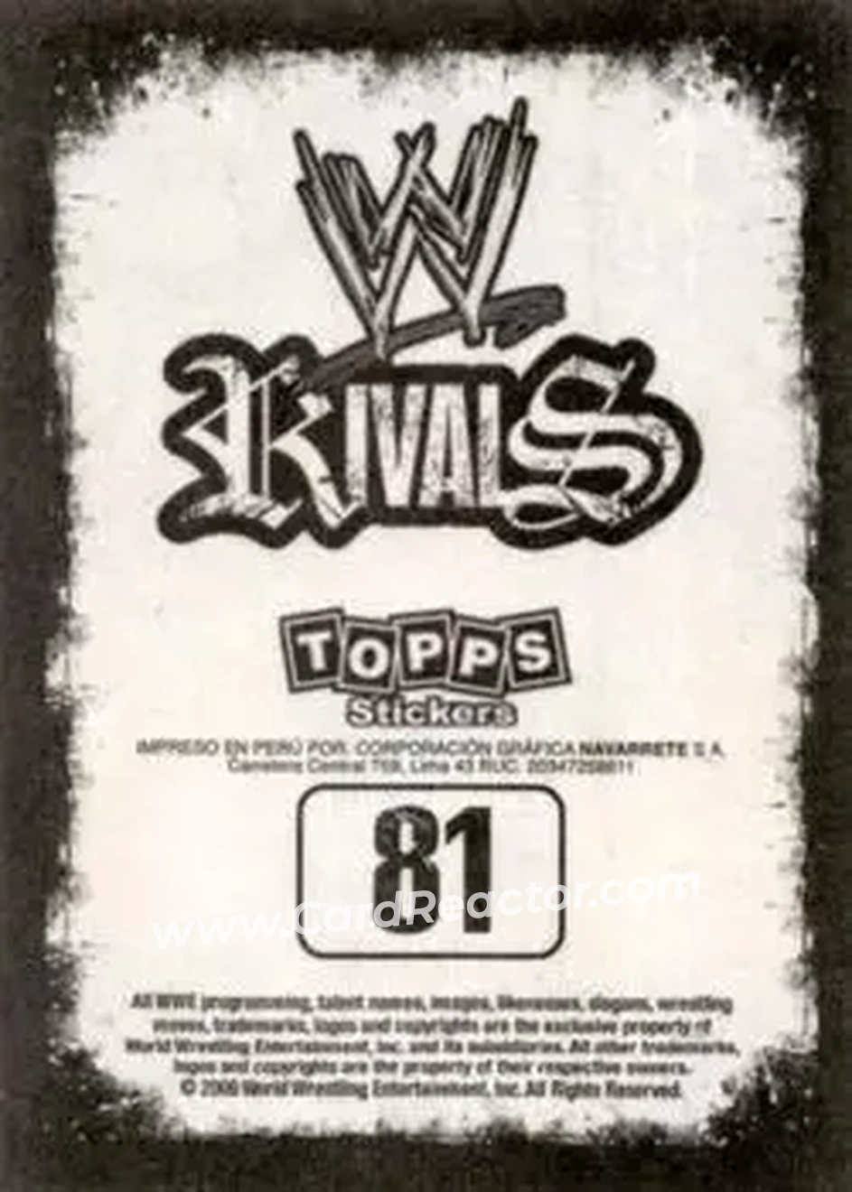 2009 Topps WWE Rivals Spanish #81 - Carlito - Back 2009 Topps WWE Rivals Spanish #81 - Carlito - Back