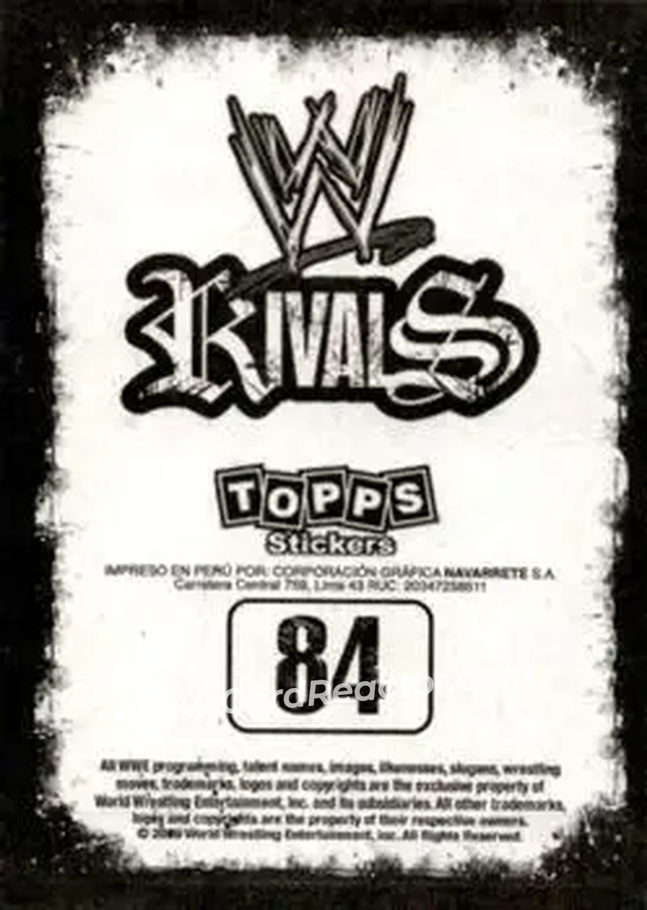 2009 Topps WWE Rivals Spanish #84 - Jeff Hardy - Back