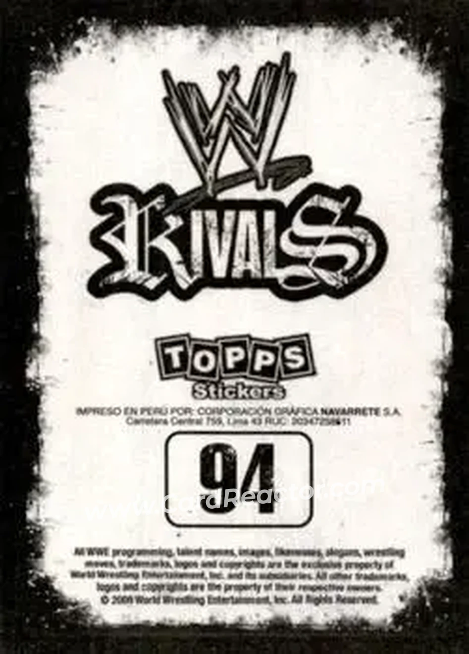 2009 Topps WWE Rivals Spanish #94 - John Morrison - Back