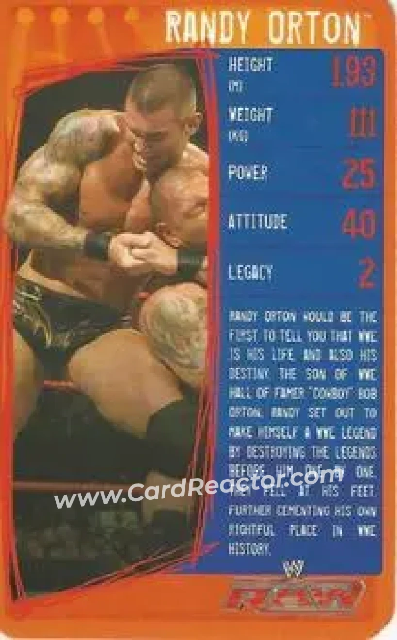 2009 Top Trumps Specials WWE (U.K.) #NNO - Randy Orton - Front