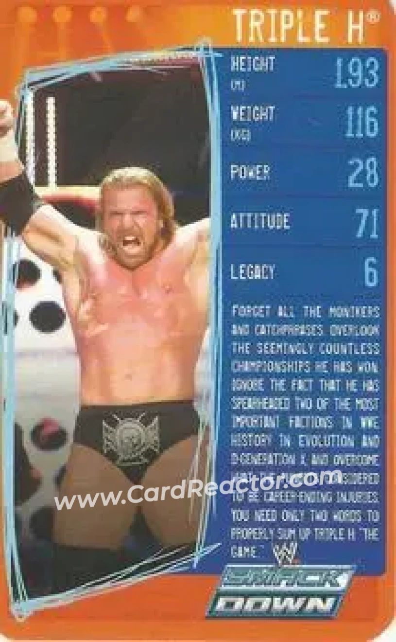 2009 Top Trumps Specials WWE (U.K.) #NNO - Hunter Hearst Helmsley - Front
