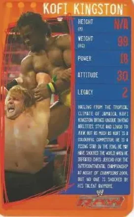 2009 Top Trumps Specials WWE (U.K.) #NNO - Kofi Kingston