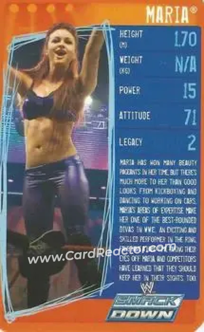 2009 Top Trumps Specials WWE (U.K.) #NNO - Maria Kanellis - Front