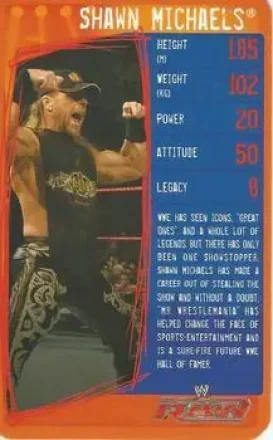 2009 Top Trumps Specials WWE 3D (U.K.) #NNO - Shawn Michaels
