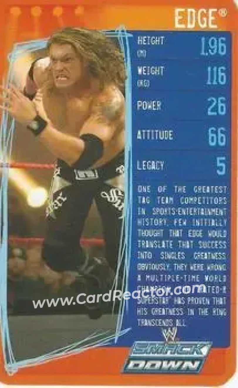 2009 Top Trumps Specials WWE 3D (U.K.) #NNO - Adam Copeland - Front