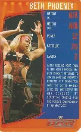 2009 Top Trumps Specials WWE 3D (U.K.) #NNO Beth Phoenix