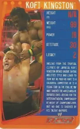 2009 Top Trumps Specials WWE 3D (U.K.) #NNO Kofi Kingston