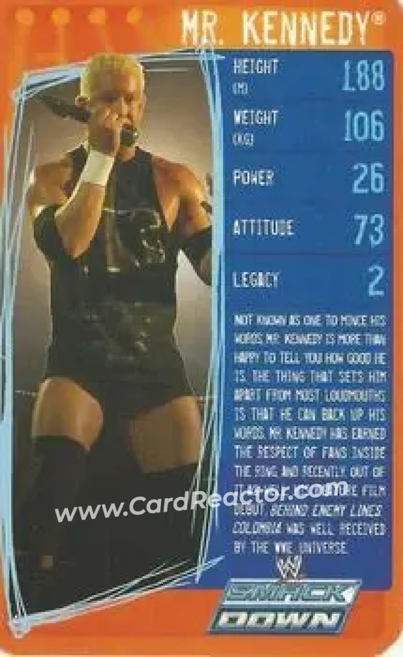 2009 Top Trumps Specials WWE 3D (U.K.) #NNO - Mr. Anderson - Front