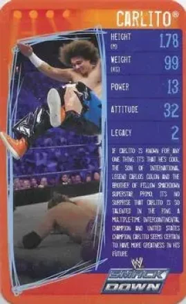 2009 Top Trumps Specials WWE 3D (U.K.) #NNO - Carlito